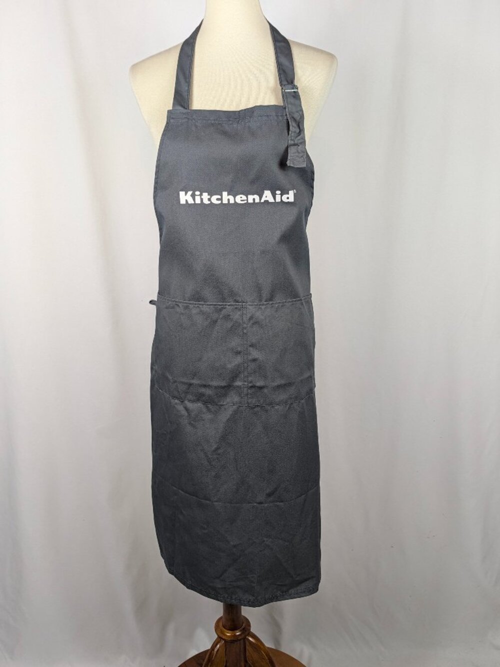 KitchenAid Apron Gray White Tie Back Cooking Baking Mixing Cookies Unisex Adult